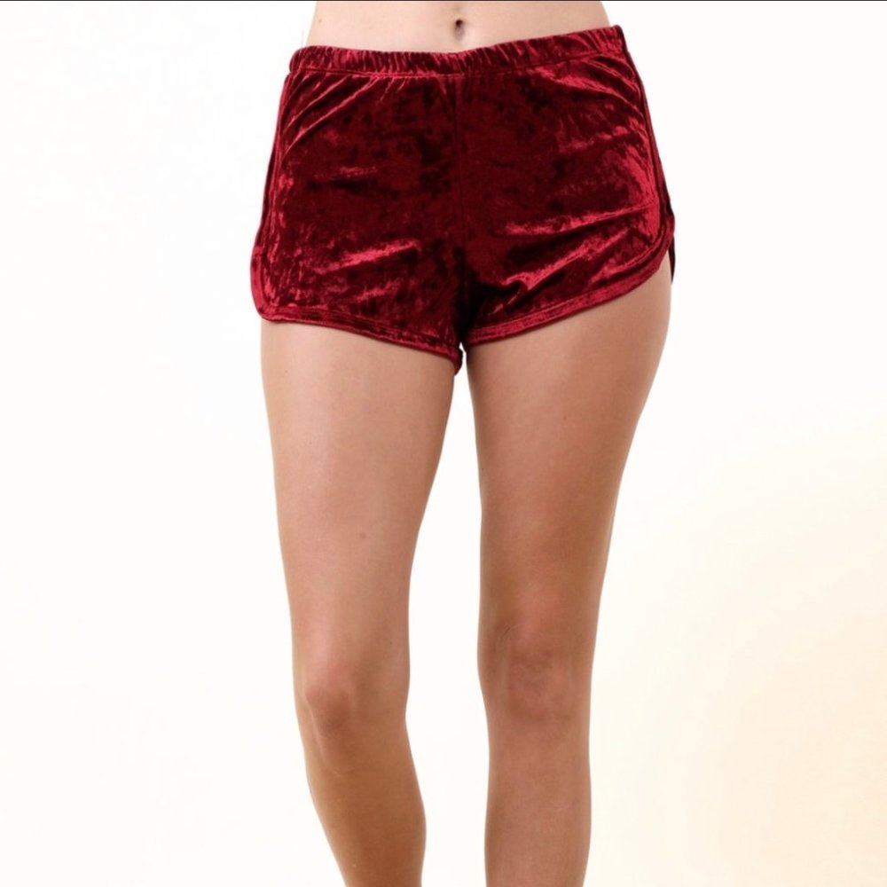 Love Culture Red Velvet Shorts